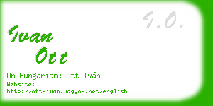 ivan ott business card